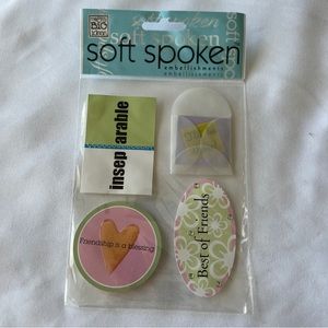 NWT Soft Spoken Best of Friends Dimensional Sticker Set